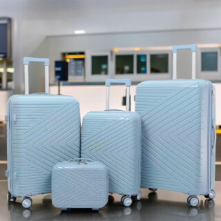 Lot de 3 valises trolley 4 double-roues multidirectionnelles