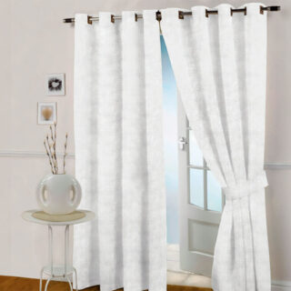 Rideau blanc en double-gaze de coton